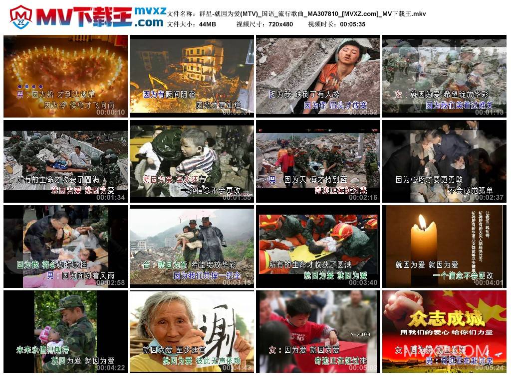 群星-就因为爱(MTV)_国语_流行歌曲_MA307810